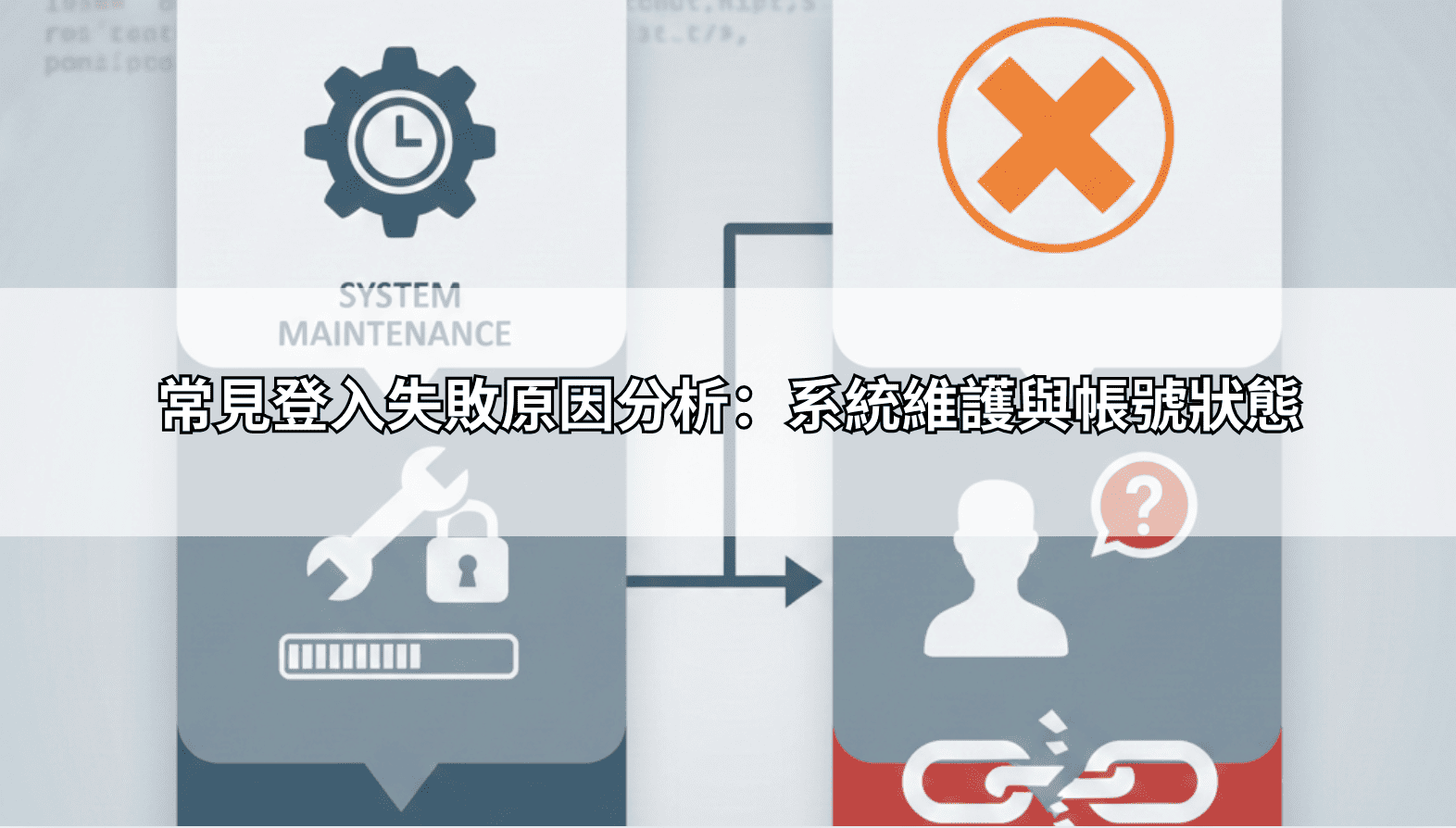 常見登入失敗原因分析:系統維護與帳號狀態